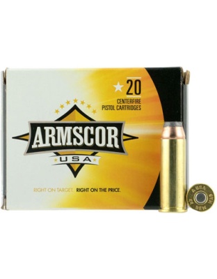 Armscor 44 Remington Magnum 240 Grain Jacketed Hollow Point 20 Rounds 25 Boxes per Case
