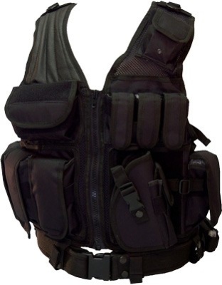 Red Rock Gear Cross Draw Vest Black 3 Pistol and 3 M4 Magazine Pouches