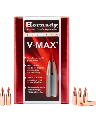 Hornady Bullets 6 mm.243 75 Grain V-Max 100 Count 40 Boxes per Case