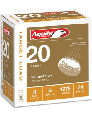 Aguila Shotshell 20 Gauge 2.75" 7/8 Ounce #8 250 Rounds Case Lot