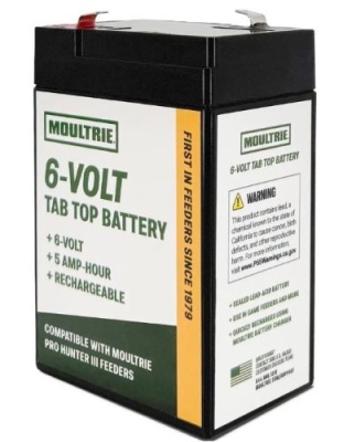 Moultrie 6V Tab Top Battery for Feeder Recharable