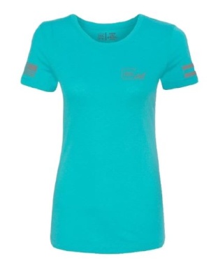 Glock Ladies "Glock Girl Flag Tee" Short Sleeve Large Teal