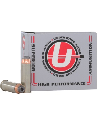 Underwood Ammo 44 Remington Magnum 200 Grain Jacketed Hollow Point 20 Rounds 10 Boxes per Case