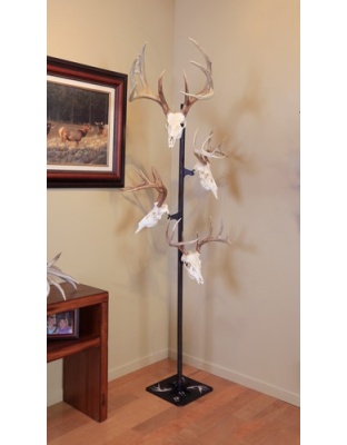 Skull Hooker Trophy Tree with 5 Brackets Customizable Display