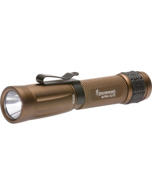Browning Alpha Elite AA Flash Light 200 Lumens 1AA with Blt CLP