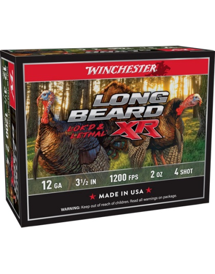 Winchester Ammunition Long Beard Xr 12 Gauge 3.5" 2 Ounce #4 10 Rounds 10 Boxes per Case