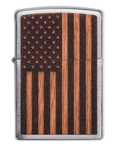 Zippo Windproof Lighter Woodchuck American Flag