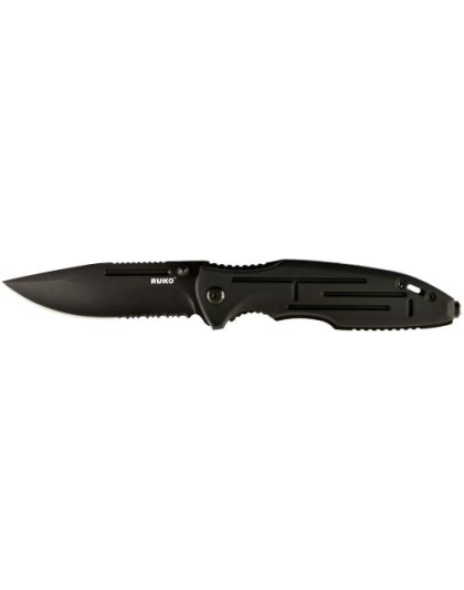 Ruko Folder Spring Assist 3.25" Aluminum Black Handle