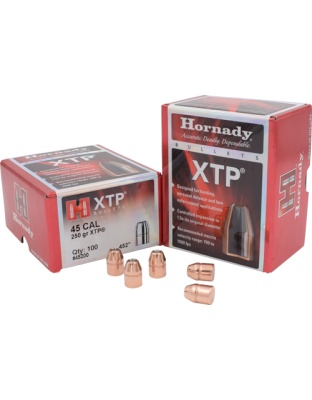 Hornady Bullets 45 Caliber.452 250 Grain XTP 100 Count 15 Boxes per Case
