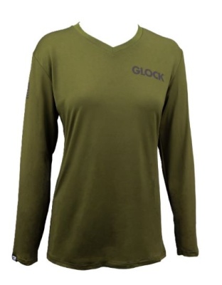 Glock Ladies Performance Long Sleeve Shirt Medium Military Green