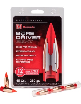 Hornady 45CAL Bore Driver 280 Grain ELD-X 12 Count 10BC/Cs