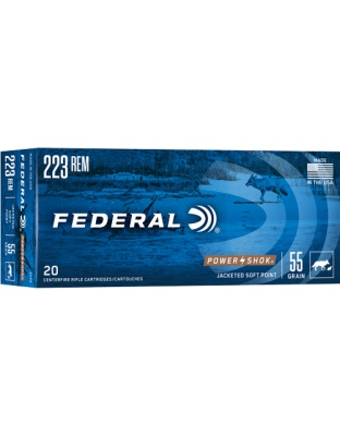 Federal Power-Shok .223 Rem 55 Grain Sp 20 Rounds