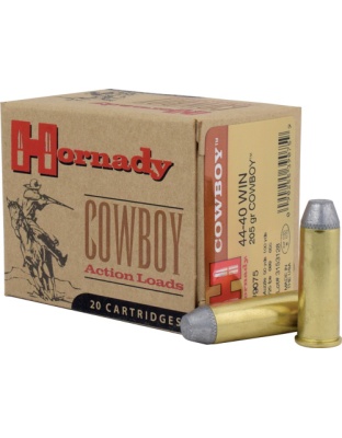 Hornady 44-40 Win 205 Grain Cowboy 20 Rounds 10 Boxes per Case