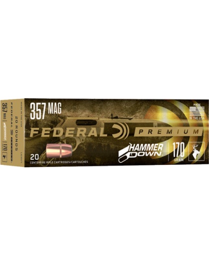 Federal Hammer Down 357 Magazine 170 Grain Jsp 20 Rounds 10BX/Cs