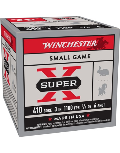 Winchester Ammunition Super-X 410 3" 3/4 Ounce #6 25 Rounds