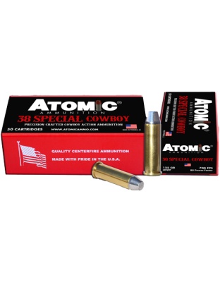 Atomic Ammunition Cowboy 38 Special 125 Grain Lead-RNFP 50 Rounds