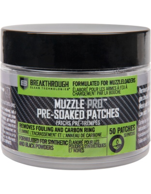 Breakthrough Clean Muzzleloader Round Presoaked Patches