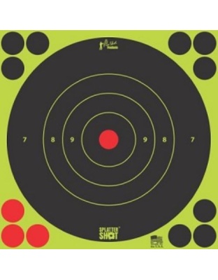 Pro-Shot Products Splatter Shot Target Bullseye 6" Green Peel/Stick 12EA