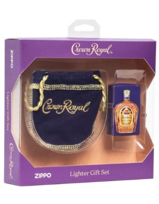 Zippo Windproof Lighter Crown Royal & Small Pouch Gift Set