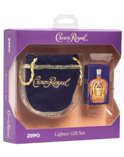 Zippo Windproof Lighter Crown Royal & Small Pouch Gift Set