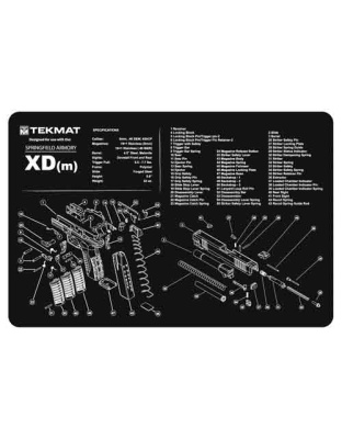 Tekmat Armorers Bench Mat 11"x17" Springfield XD-M Pistol