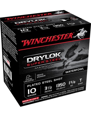 Winchester Ammunition Drylok 10 Gauge 3.5" 1-5/8 Ounce #T 1350 Feet Per Second 25 Rounds