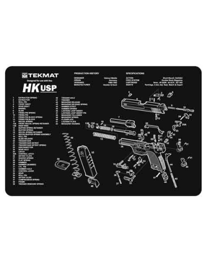 Tekmat Armorers Bench Mat 11"x17" Heckler & Koch Usp