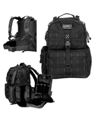 GPS Tactical Range Backpack with Waist Strap Black Nylon