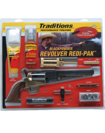 Traditions Bp Revolver 1851 Navy 44 Caliber Brass/Wal Redi-Pk