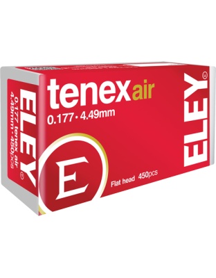 Eley Tenex Air Pellets 177 4.49 mm 8.2 Grains 450-Pack