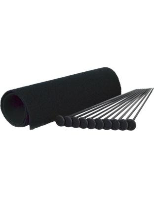Gun Storage Solutions Small Rifle Rod Kit 10 Black Rifle Rods.22 Caliber 19"X15"