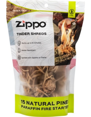 Zippo Tinder Shreds 15 Piece Bag