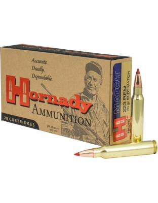 Hornady 223 Rem 73 Grain ELD Match 20 Rounds 10 Boxes per Case