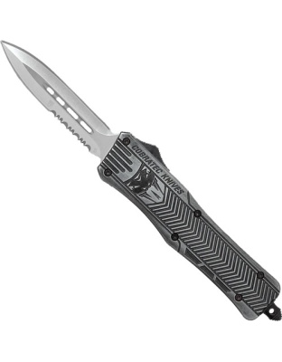 Cobratec Knives Medium CTK1 Out-the-Front Stonewash 3" Dagger Serrated