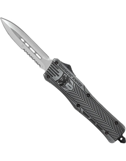 Cobratec Knives Medium CTK1 Out-the-Front Stonewash 3" Dagger Serrated