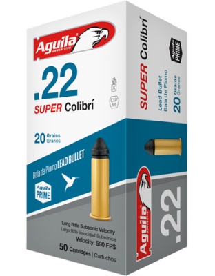 Aguila Super Colibri 22LR 20 Grain Lead-Round Nose 1000 Rounds Case Lot