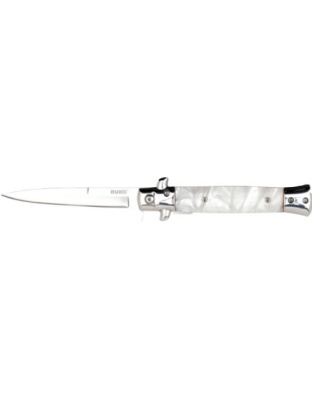 Ruko Folder Spring Assists 4" White Pearl Acrylic Handle