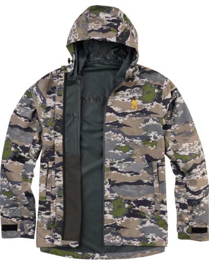 Browning Bg Kanawha Rain Jacket Large Ovix with Hood Waterproof