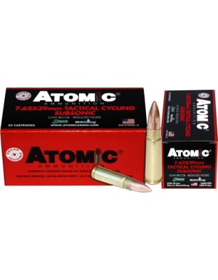Atomic Ammunition 7.62X39 220 Grain Subsonic Bthp 50 Rounds 10 Boxes per Case