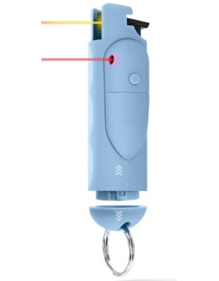 Guard Dog Security ACCUFIRE2 Pepper Spr with Laser Sight & Keychain Blue