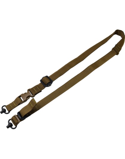 Tactical Shield Sling 2N1 Warrior Quick-Detach Push Button Padded Coyote
