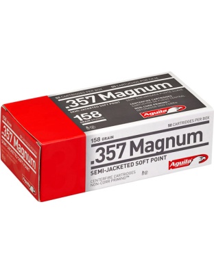 Aguila 357 Magazine 158 Grain Sjsp 50 Rounds 20 Boxes per Case