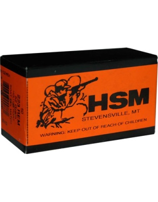HSM Ammo 223 Rem 52 Grain Match Bthp 50 Rounds 10 Boxes per Case