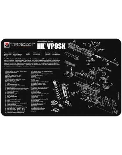 Tekmat Armorers Bench Mat 11"x17" Heckler & Koch VP9SK