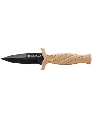Smith & Wesson Knife Flat Dark Earth Boot Knife 2.75" Blade with Flat Dark Earth Sheath & Clip