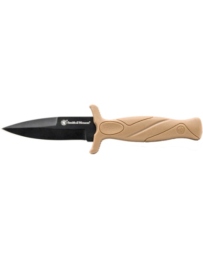 Smith & Wesson Knife Flat Dark Earth Boot Knife 2.75" Blade with Flat Dark Earth Sheath & Clip