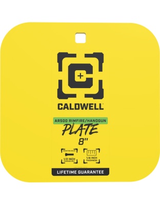 Caldwell AR500 8" Gong Target 1/4" Rimfire/Handgun Steel Yellow