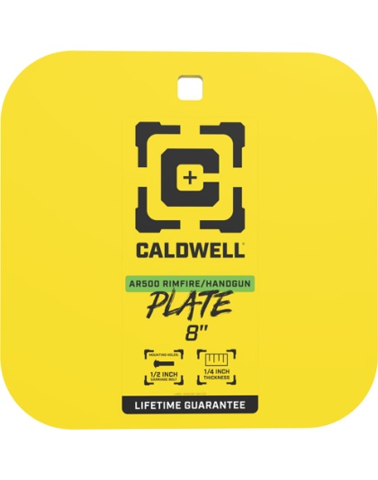 Caldwell AR500 8" Gong Target 1/4" Rimfire/Handgun Steel Yellow