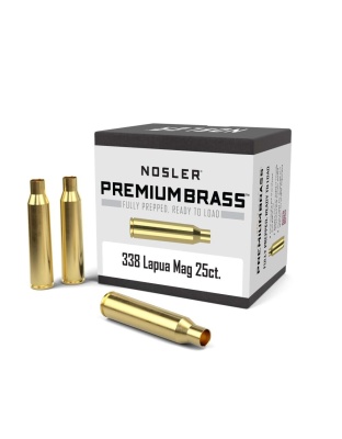Nosler Unprimed Brass Rifle Cartridge Cases.338 Lapua 25/ct