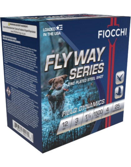 Fiocchi Flyway 12 Gauge 3" 1-1/8 Ounce #4 1500 Feet Per Second 25 Rounds